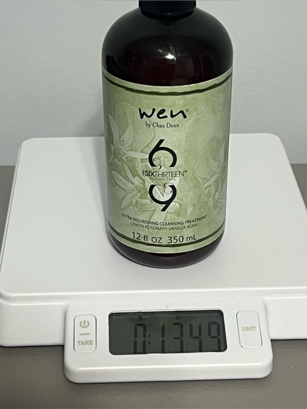 Wen SixThirteen Lemon Rosemary Vanilla Bean Ultra Nourishing Cleansing 12oz New - Picture 3 of 3